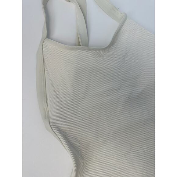 LSPACE Ribbed Crossback One Piece Swimsuit White - Picture 2 of 5